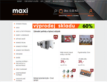 Tablet Screenshot of maxiobchodak.cz